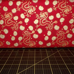 Lewis & Irene. Year of the Dragon. Dragon on Red w/Gold Metallic