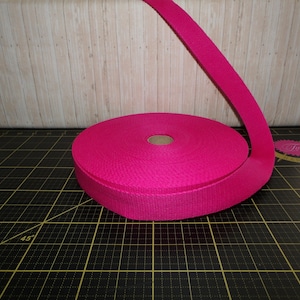 Felroze 1,25 inch katoenen heavy-duty singelband