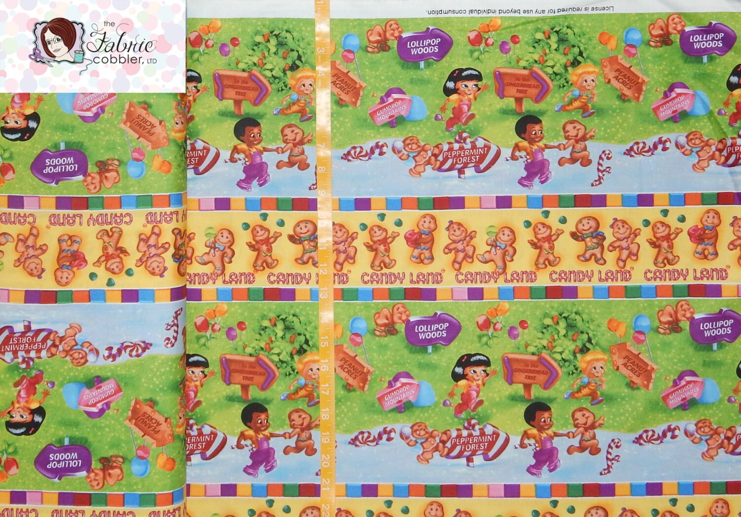 Quilting Treasures - Candyland Gingerbread Stripe - Game Original Art…