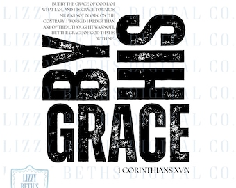 Saved By His Grace Jesus PNG | Jesus Religious Black PNG | PNG Shirt Design | Digital Download | LizzyBethsDigitalCo