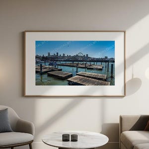 Pier 39 Marina Print, San Francisco Photography, Waterfront Dock Wall Art