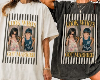 Custom Wedding Toss Shirt, Look Who Got Married Photo Tee, Reception Guest Prize