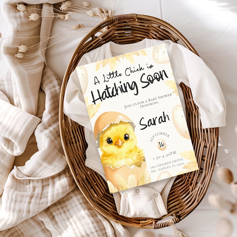 Hatching Soon Baby Shower Welcome Sign, Chick Baby Shower Sign, Spring ...