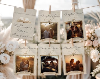 Her Next Chapter Photo Banner, Book Theme Bridal Shower, Editable Canva Template (Digital Download)