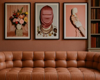 Pink Fashion Photography Art Set: Editorial Style Prints (Digital Download)
