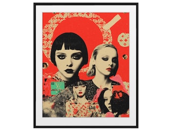 Vintage Fashion Collage Print: Retro Editorial Gallery Wall Art (Digital Download)