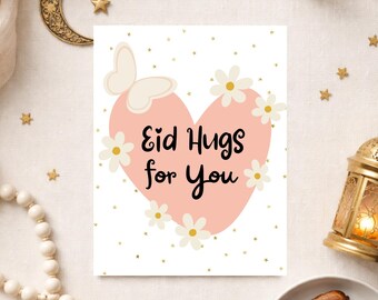 Eid Card for Children with Message & Envelope, Islamic Greeting Card, Muslim Kids Gift