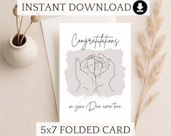 Islamic Baby Congratulations Card – Dua Come True, Aqiqah Gift (Digital Download)