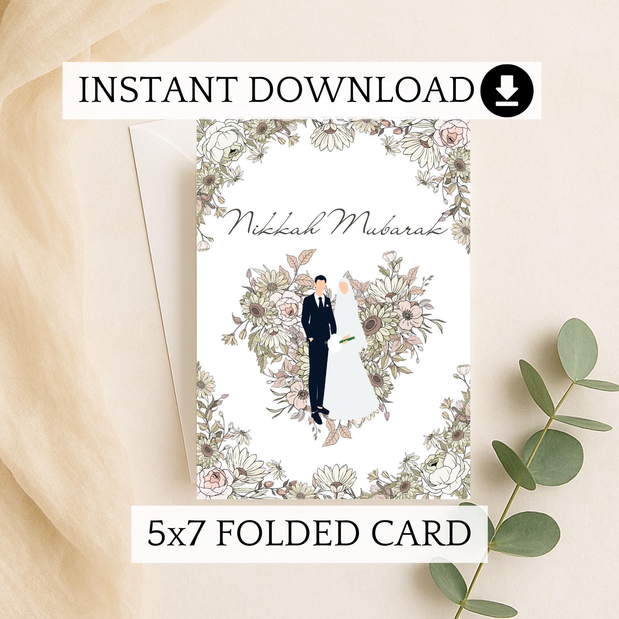 Nikkah Mubarak Tortenaufsatz, Eichenfurnier, Kuchendekoration, Hochzeit, Nikah, Personalisierbar
