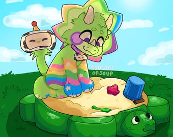 Turtle Sandbox Base // 20+ Species Furry, Anthro, Age Regression Digital Art Base