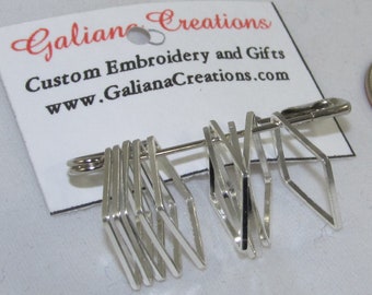 Stitch Markers - Set of 10 - Silver Plated Rhombus