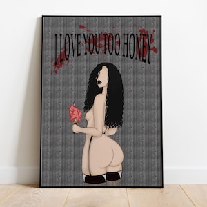 Gothic Romance Art Print: Femme Fatale Dark Horror Decor (Digital Download)