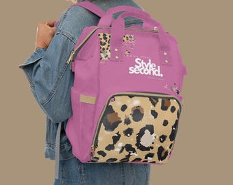 Statement backpack for women, versatile and stylish, perfect as a diaper backpack, hiking backpack or everyday bag with many compartments