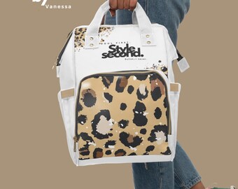 Statement backpack for women, versatile and stylish, perfect as a diaper backpack, hiking backpack or everyday bag with many compartments