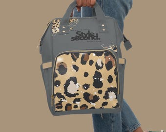 Statement backpack for women, versatile and stylish, perfect as a diaper backpack, hiking backpack or everyday bag with many compartments