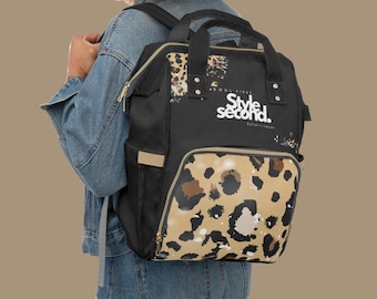 Statement backpack for women, versatile and stylish, perfect as a diaper backpack, hiking backpack or everyday bag with many compartments