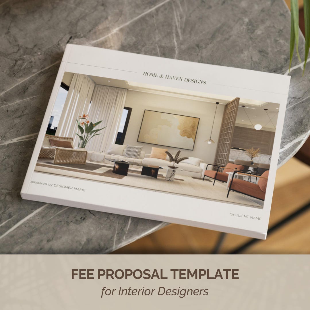 Luxury Interior Designer Fee Proposal Template | Client Proposal ...