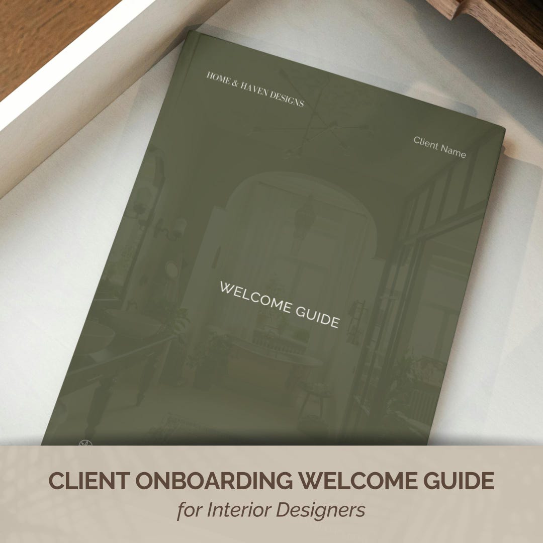 Luxury Interior Design Welcome Guide | Client Onboarding | Editable ...