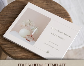 Interior Design FF&E Schedule Template | Luxury Fixtures and Finishes Schedule | Home Renovation | Canva Template (Digital Download)