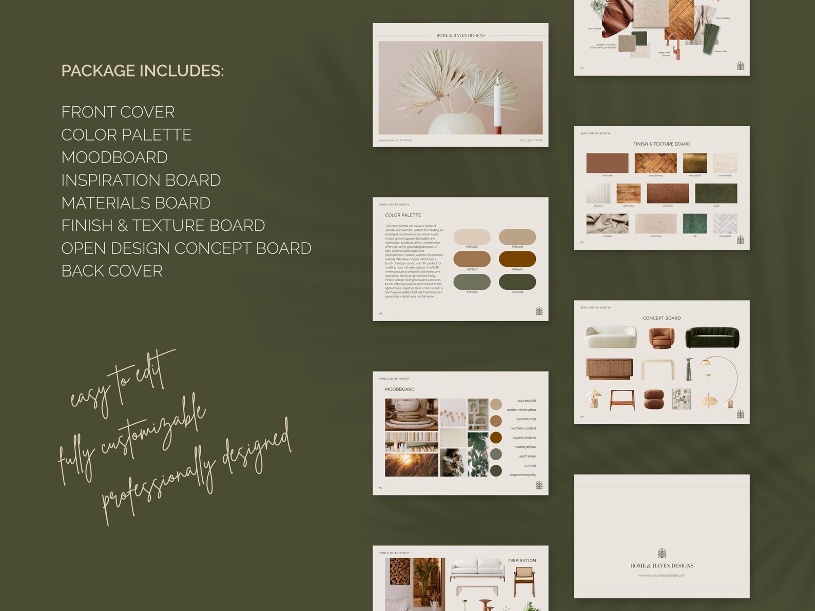Interior Design Moodboard Template | Interior Design Concept Board ...