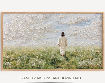 Jesus Frame TV Art, Ölgemälde Samsung Frame TV Frühlingskunst, Christliche Kunst, Christus, religiöse Kunst, Frame TV Bibelkunst Bildschirmschoner