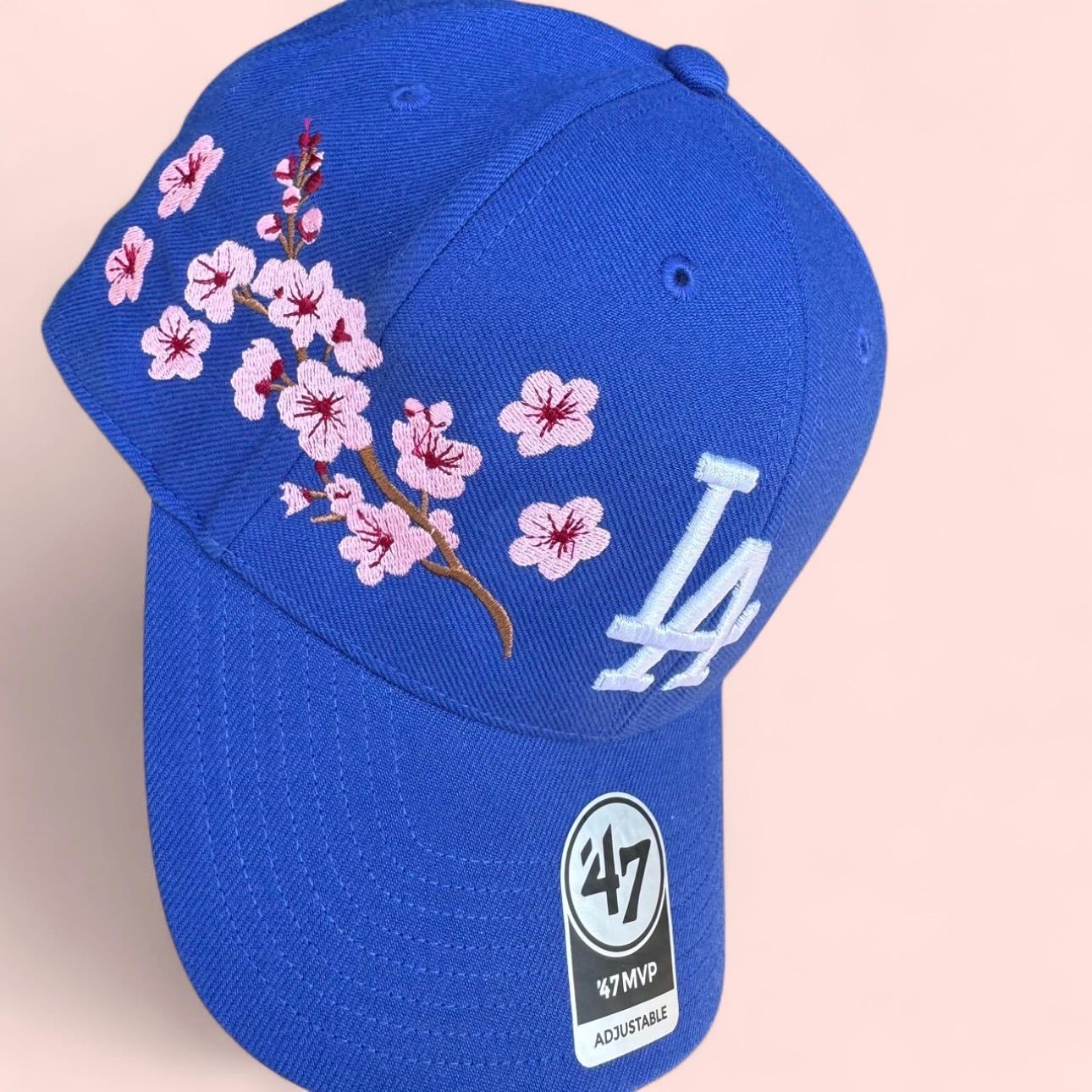 Cherry Blossom Custom Embroidered LA Hat - Etsy