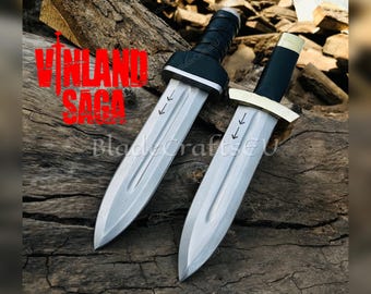 Handgemaakte Thorfinn Dagger: Vinland Saga Anime D2 Steel Replica
