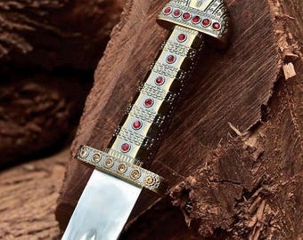 Handgesmeed Ragnar Lothbrok Viking-zwaard – authentieke Noorse replica met schede