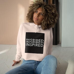 Inspired Crop Hoodie,  Casual Wear, Gift for Her, Stylish Loungewear