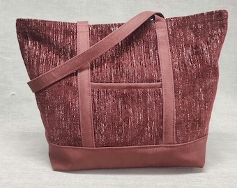 Velvet Tote Bag |Mauve Over – Handmade Velvet Tote Bag | Elegant Everyday Carryall |