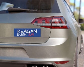 Political Car Magnets, Reagan Bush '28, Election Campaign Stickers, Car Decor, Political Merchandise, Gift for Enthusiasts