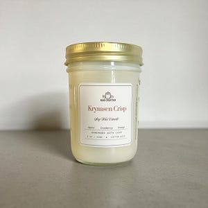 Vela de cera de soja hecha a mano en frasco de vidrio - Velas con aroma navideño para una decoración acogedora del hogar