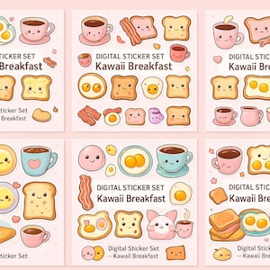 Kawaii Digital Stickers | Cute Planner Stickers for Goodnotes, iPad, Digital Journal