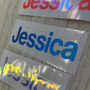 Holographic Name Decal | Custom Holographic Name Sticker for tumblers, laptops, car windows