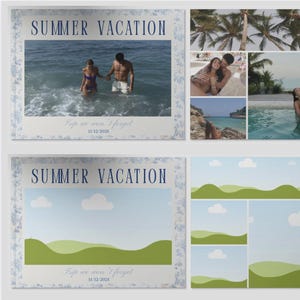 Canva Editable Digital Album | Minimalist Vacation & Couples Photo Book