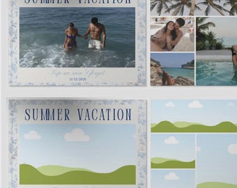 Canva Editable Digital Album | Minimalist Vacation & Couples Photo Book