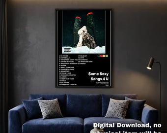 PARTYNEXTDOOR Some Sexy Songs 4 U Poster | R&B Album Poster | Hip Hop Wall Art | Tracklist Poster | Music Room Decor | Printable Poster