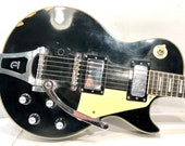 Vintage Modified Japanese Les Paul Black Solidbody Electric Guitar with a 1950s Kay pickup
