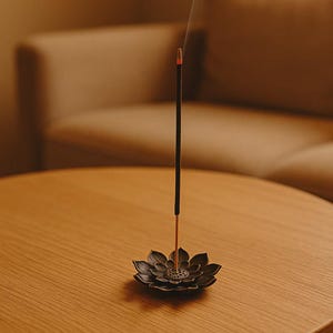 Lotus Incense Holder | Boho Ceramic Burner | Spiritual Ritual Decor