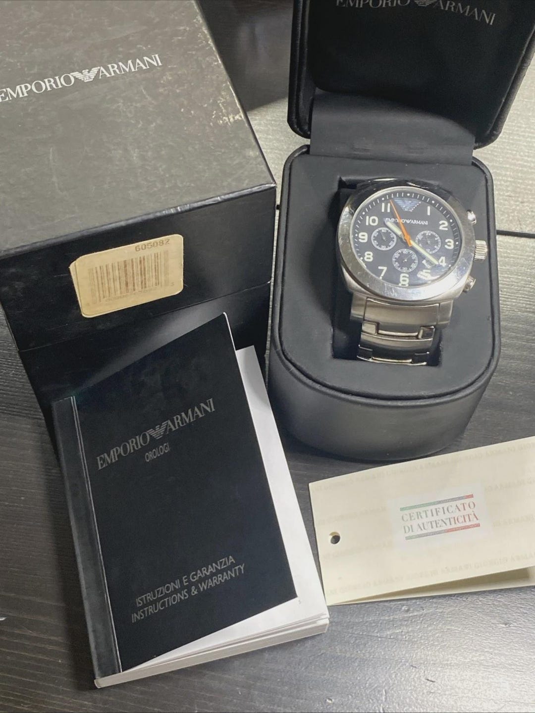EMPORIO ARMANI 2005-2006 WATCH Men AR5815 Black Ea Italy Italy - Etsy
