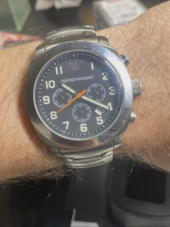EMPORIO ARMANI 2005-2006 WATCH Men AR5815 Black Ea Italy Italy - Etsy