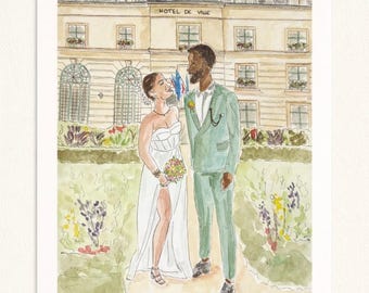 personalized watercolor