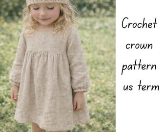 Crochet Crown Ear Warmer Pattern | Adjustable Child & Adult Headband | PDF Download