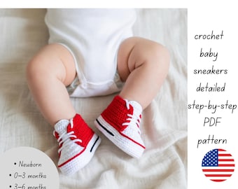 Babyschuhe gehäkelt, Anleitung Neugeborene bis 9 Monate, Neugeborene bis 9 Monate (PDF)