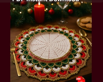 Crochet Placemat Pattern PDF • Spring Table Decor Doily • Mother’s Day Gift