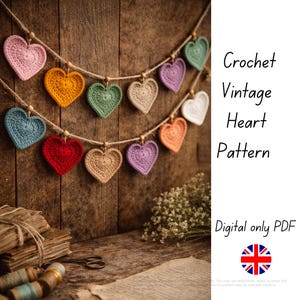Crochet garland  Pattern PDF | Easy  gift   Crochet Decor | Vintage Ornament