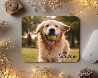 Personalized Pet Photo Mouse Pad /  Custom Desk Accessory / Custom Mouse Pad /  Mouse Pad for desk / Dog photo