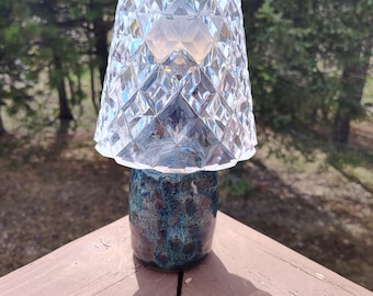 Handmade Ceramic Mini Lamp – Choose Your Glaze, Rechargeable LED Light