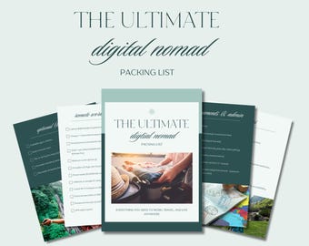 Digital Nomad Packing List PDF | Printable Travel Checklist for Remote Workers