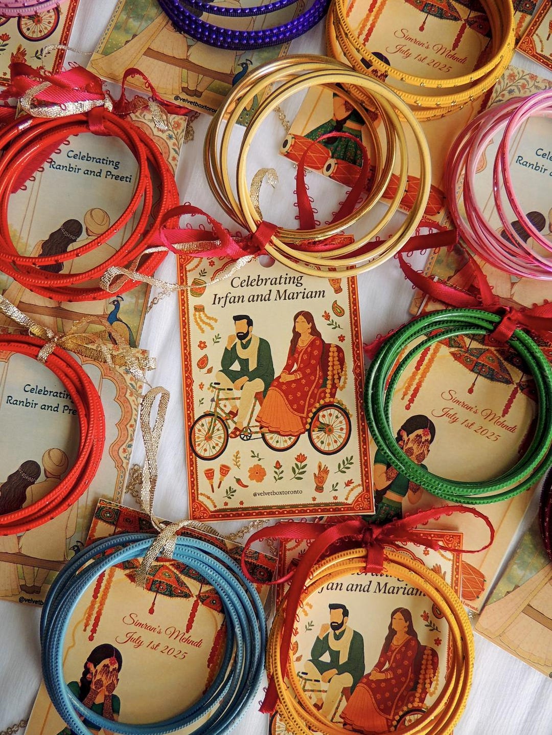 Bangles Card Bangles INCLUDED | Custom Wedding Bangle Favors | Ready to Gift ...